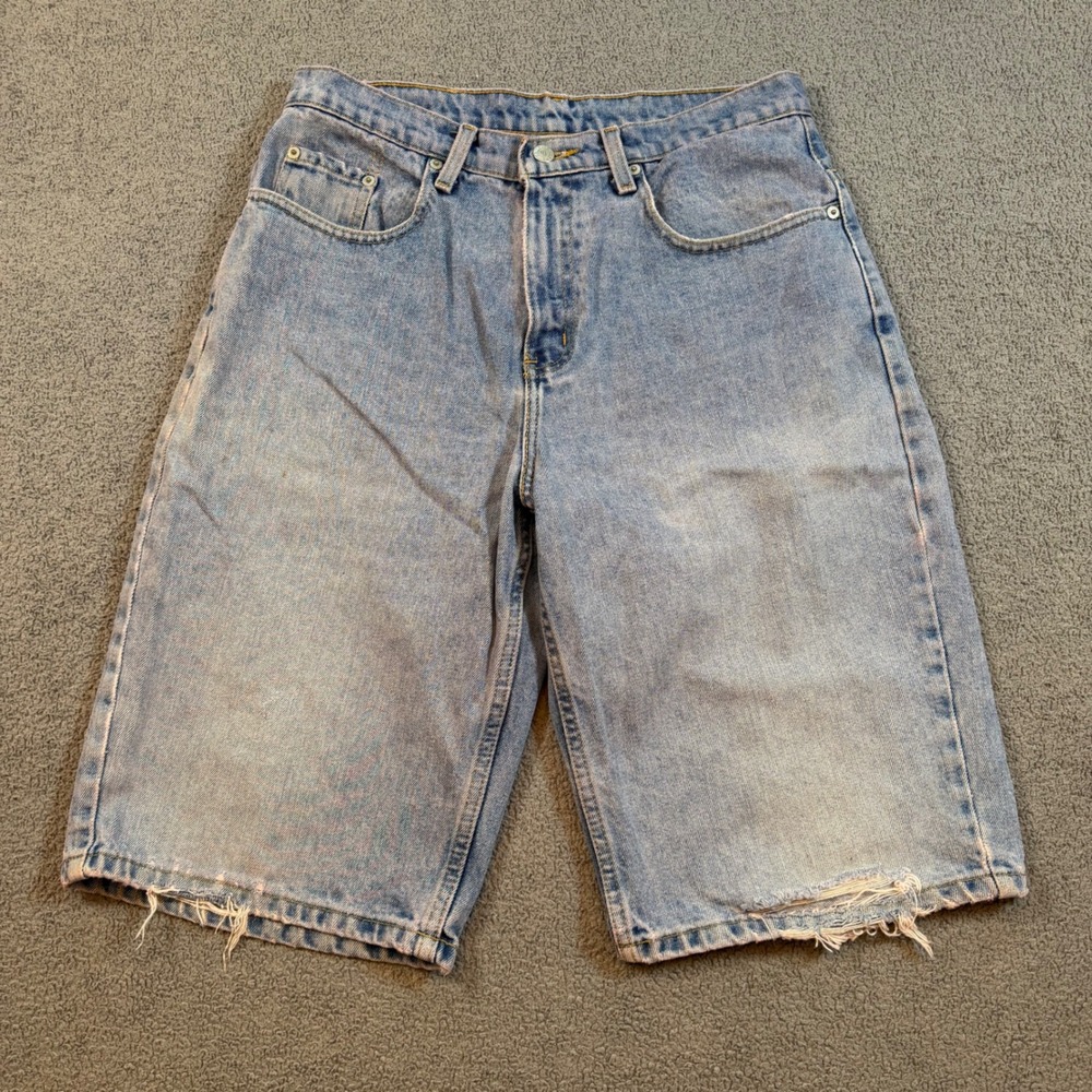 Polo Jeans Co Ralph Lauren Mens 32 Denim Shorts Light Wash Pink Hue LM1685